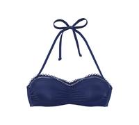 Bikini-Top Bandeau mit Raffung 36D blau 6008712.24.36D