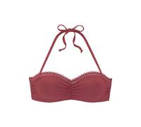 Bikini-Top Bandeau mit Raffung 36D rot 6008712.3400.36D