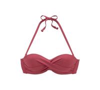 s.Oliver Bügel-Bandeau-Bikini-Top Rome, in Wickeloptik 42, Cup D rot Damen Black White Trends Damenbademode 42, Cup D rostrot