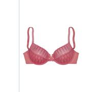 Bügel-BH S.OLIVER Gr. 75, Cup D, pink Damen BHs Bügel-BHs mit transparenten Obercups aus graphischer Spitze, Dessous (78252037-75)