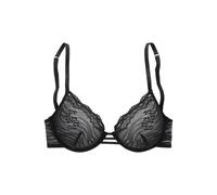 Bügel-BH S.OLIVER "Alice", Damen, Gr. 75, Cup B, schwarz, Obermaterial: 88% Polyamid, 12% Elasthan, BHs Bügel-BH, mit feiner Spitze in blumiger Optik, Dessous (30288224-75) schwarz