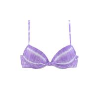 Bügel-Bikini-Top S.OLIVER "Enja" Gr. 42, Cup D, lila (lila, weiß) Damen Bikini-Oberteile (39683760-42) lila, weiß