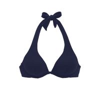Bügel-Bikini-Top S.OLIVER "Oana", Damen, Gr. 44, Cup F, blau (marine), Microfaser, Strukturmuster, Bikini-Oberteile, mit Strukturmuster (58453901-44) marine