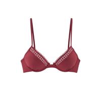 Bügel-Bikini-Top S.OLIVER "Aiko", Damen, Gr. 38, Cup B, rot (rostrot), Microfaser, Microfaser, Polyamid, unifarben, Bikini-Oberteile, mit Häkeloptik (44416918-38) rostrot