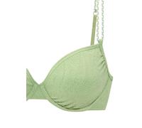 Bügel-Bikini-Top S.OLIVER "Ada", Damen, Gr. 44, Cup C, salbei, Recycling-Polyamid, Strukturmuster, Bikini-Oberteile, mit gemusterter Strukturware (29365947-44) salbei