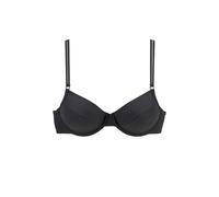 Bügel-Bikini-Top S.OLIVER "Rome", Damen, Gr. 42, Cup F, schwarz, Microfaser, Polyamid, unifarben, Bikini-Oberteile, in verschiedenen Unifarben (48795436-42) schwarz
