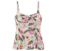 Bügel-Tankini-Top S.OLIVER "Azalea", Damen, Gr. 38, Cup B, rosa (rose, bedruckt), Microfaser, Recycling-Polyamid, Microfaser, floral, Bikini-Oberteile, mit tropischem Druck (72965655-38) rose, bedruck