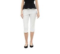 Caprijeans S.OLIVER, Damen, Gr. 42, N-Gr, weiß, Denim/Jeans, Obermaterial: 98% Baumwolle, 2% Elasthan, unifarben, normal kniebedeckend, Jeans, Capri-Sommer-Jeans mit Stretch (85591024-42) weiß
