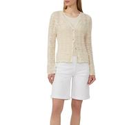 Cardigan aus Ajourstrick mit V-Ausschnitt 48 creme 2166230.0750.48
