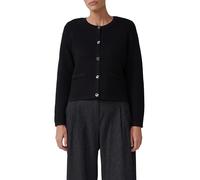 Cardigan aus Baumwollmix mit Ziertaschen 42 schwarz 2165950.9999.42