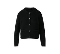 Cardigan aus Baumwollmix mit Ziertaschen 42 schwarz 2165950.9999.42