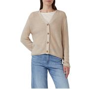 Strickjacke in Ripp-Optik mit Knopfleiste 42 Beige 2174067.81W8.42