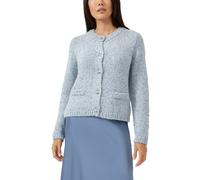 s.Oliver Strickjacke aus Alpakamix mit angedeuteten Taschen Blau Größe 36
