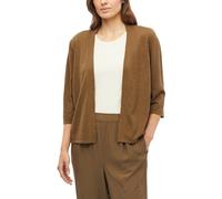 Feinstrickjacke mit 3/4-Arm und Wellenkante 46 braun 2179072.8918.46