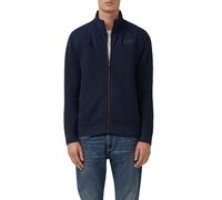 Sportive Strickjacke im Fabricmix mit Kontrastdetail 3XL blau 2170244.5978.3XL