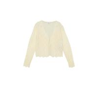 Strickjacke mit Ajourmuster und Bindeband 146/152 creme 2177962.0406.146_152