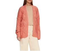 Strickjacke mit Zopfmuster im Relaxed Fit 46 Orange