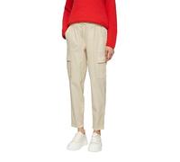 s.Oliver Jogpants Strukturierte Viskosemix mit Cargo-Taschen Beige Größe 36