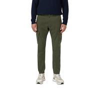 Cargohose S.OLIVER, Herren, Gr. 33, Länge 32, grün (dk olive), Web, Obermaterial: 98% Baumwolle, 2% Elasthan, unifarben, Casual, normal lang, Hosen, mit Stretch und Viskose (46478812-33) dk olive