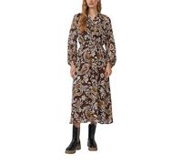 Chiffonkleid mit Effektgarn im Relaxed Fit 42 braun|mehrfarbig 2170040.89A2.42