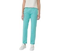 Chino mit geflochtenem Gürtel und Garment Dye 36 türkis 2166467.6099.36