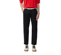 Elastische Chino mit geflochtenem Gürtel und Garment Dye 36 schwarz 2161340.9999.36