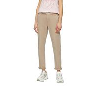s.Oliver Chinohose Garment Dye mit geflochtenem Gürtel Damen Beige Gr. 44
