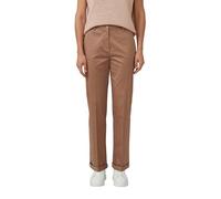 Chinohose mit Turn-up aus Baumwollsatin 36 braun 2177527.8624.36
