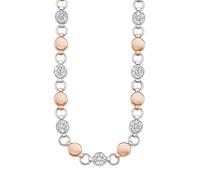 s.Oliver Collier Jewel – Damen – Edelstahl, Swarovski-Kristalle, IP Rose, 42+3 cm