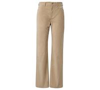Cordhose S.OLIVER, Damen, Gr. 44, N-Gr, cream beige, Cord, Obermaterial: 42% Polyester, 36% Baumwolle, 20% Viskose, 2% Elasthan, unifarben, regular fit knöchellang, Hosen, mit Taschen (47582209-44) cr