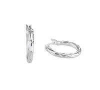 s.Oliver Creolen 925 Sterling Silber Damen Ohrschmuck, 1,6 cm, Silber, Kommt in Schmuck Geschenk Box, 2034239