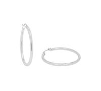 s.Oliver Creolen 925 Sterling Silber Damen Ohrschmuck, 3 cm, Silber, Kommt in Schmuck Geschenk Box, 2038988