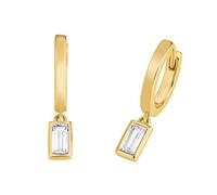 s.Oliver Creolen für Damen, Sterling Silber 925, Zirkonia Gold onesize