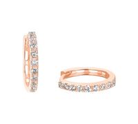 s.Oliver Creolen 925 Sterling Silber Damen Ohrschmuck, mit Zirkonia synth., 1,7 cm, Silber, Kommt in Schmuck Geschenk Box, 2032848