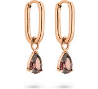 s.Oliver Creolen-Anhänger Edelstahl, Farbstein roségold Damen