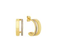 Bicolor-Creolen im zweireihigem Design 0 Gold 6009607.09B0.0