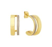 Bicolor-Creolen im zweireihigem Design 0 Gold 6009607.09B0.0