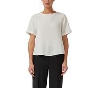 Crêpe-Shirt mit Reißverschluss 34 creme 2177309.0200.34