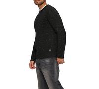 Crew-Neck-Pullover mit Farbeffekt XL schwarz