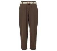 Cropped Chino aus Leinenmix mit geflochtenem Gürtel 40 braun 2166398.8828.40