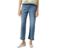 Cropped Jeans Karolin: Regular Fit / Mid Rise / Straight Leg / offener Saum 46 blau 2174759.54Z5.46