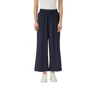 Culotte S.OLIVER, Damen, Gr. 36, N-Gr, navy, Web, Obermaterial: 84% Viskose, 16% Polyamid, unifarben, weit 7/8-Länge, Hosen Culotte, weite Passform, fließende Qualität (41080926-36) navy