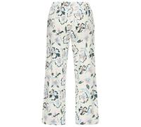 Culotte S.OLIVER, Damen, Gr. 40/42, N-Gr, bunt (blau, rosa geblümt), Single Jersey, Obermaterial: 50% Baumwolle, 50% Viskose, geblümt, mehrfarbig, loose fit ca. Mitte Wade, Hosen Culotte, Schöner Blum