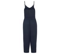 Culotte-Overall S.OLIVER, Damen, Gr. 34, N-Gr, blau (marine), Crêpe, Obermaterial: 100% Viskose, unifarben, figurumspielend ca. Mitte Wade, V-Ausschnitt, Overalls, aus gekreppter Viskose (70220123-34)