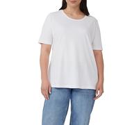 s.Oliver Curve Damen T-Shirt | Übergrößen 44-56 (DE/NL/SE/PL, Numerisch, 44, Regular, Regular, weiß)