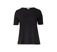 s.Oliver Curve Damen T-Shirt | Übergrößen 44-56 (DE/NL/SE/PL, Numerisch, 54, Regular, Regular, schwarz)