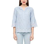 s.Oliver Damen 04.899.19.5322 Bluse, Blue Wave White Embroidery, 36