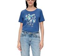 s.Oliver Damen 2136510 T-Shirt Kurzarm, 57D1 blau, 38