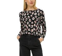 s.Oliver Damen 2139664 Langarmshirt, 99A1 schwarz, 46