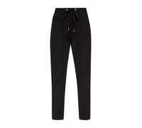 QS Tapered Fit Leinenhose mit Tunnelzug in Black, Größe 32/32